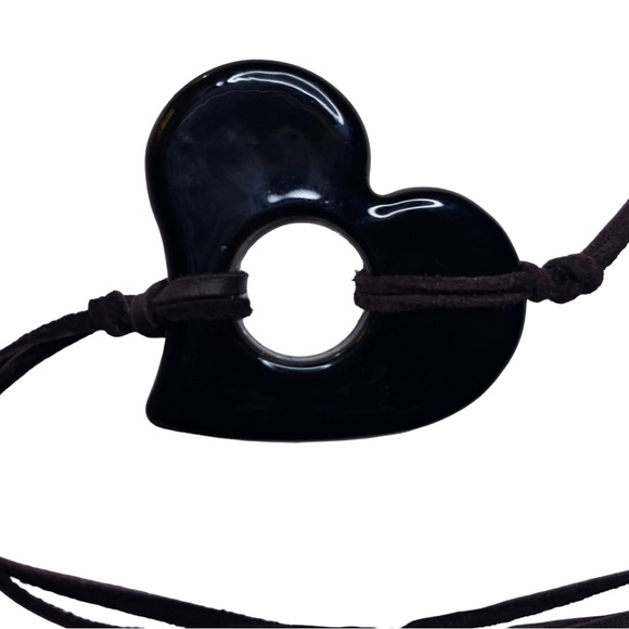 🍒NEW Theater Kid Handmade Reversible Choker with Murano Glass Heart - Picture 5 of 6